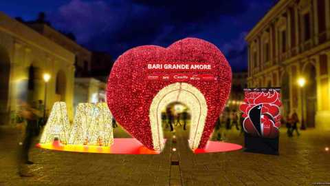 Bari, per San Valentino installazioni e flash mob in vari punti della città
